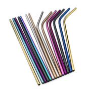 Metal Straw Set Reusable Straw 304 Stainless Steel Drinking Straw with Brush Color Eco-Friendly Pink Straw Party Bar Accessory