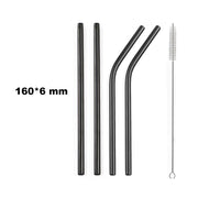 Metal Straw Set Reusable Straw 304 Stainless Steel Drinking Straw with Brush Color Eco-Friendly Pink Straw Party Bar Accessory