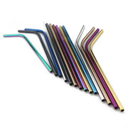 Metal Straw Set Reusable Straw 304 Stainless Steel Drinking Straw with Brush Color Eco-Friendly Pink Straw Party Bar Accessory