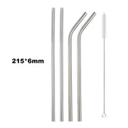 Metal Straw Set Reusable Straw 304 Stainless Steel Drinking Straw with Brush Color Eco-Friendly Pink Straw Party Bar Accessory