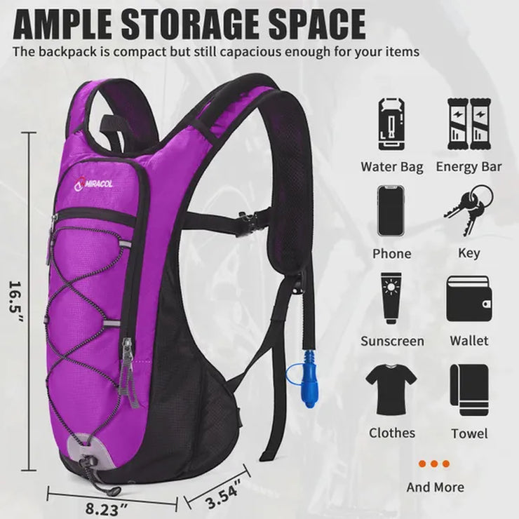 Lightweight Hydration Backpack with Insulated Layer 2L Hydration Bladder 2023 for Outdoor Sports Running Cycling